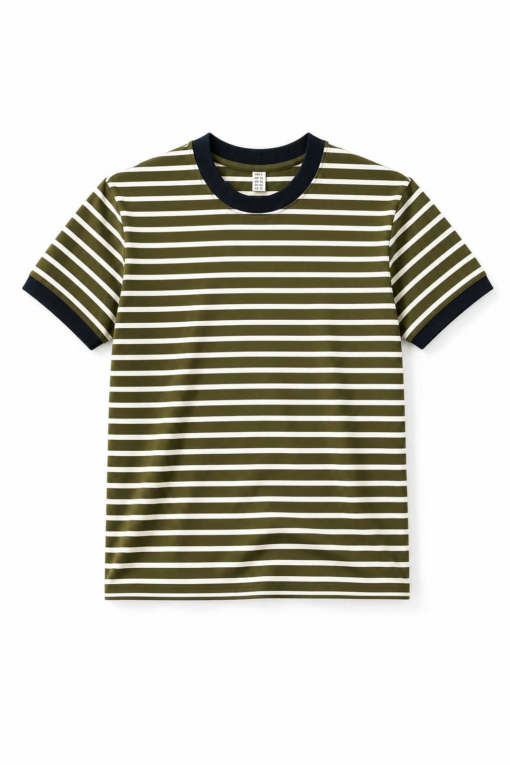 Stripe Ringer Tee | Olive Navy