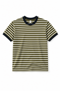 Stripe Ringer Tee | Olive Navy