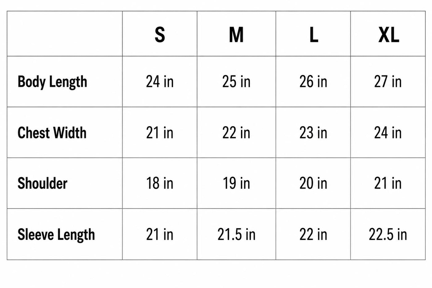 Breeze Summer Shirt : Lavender size chart