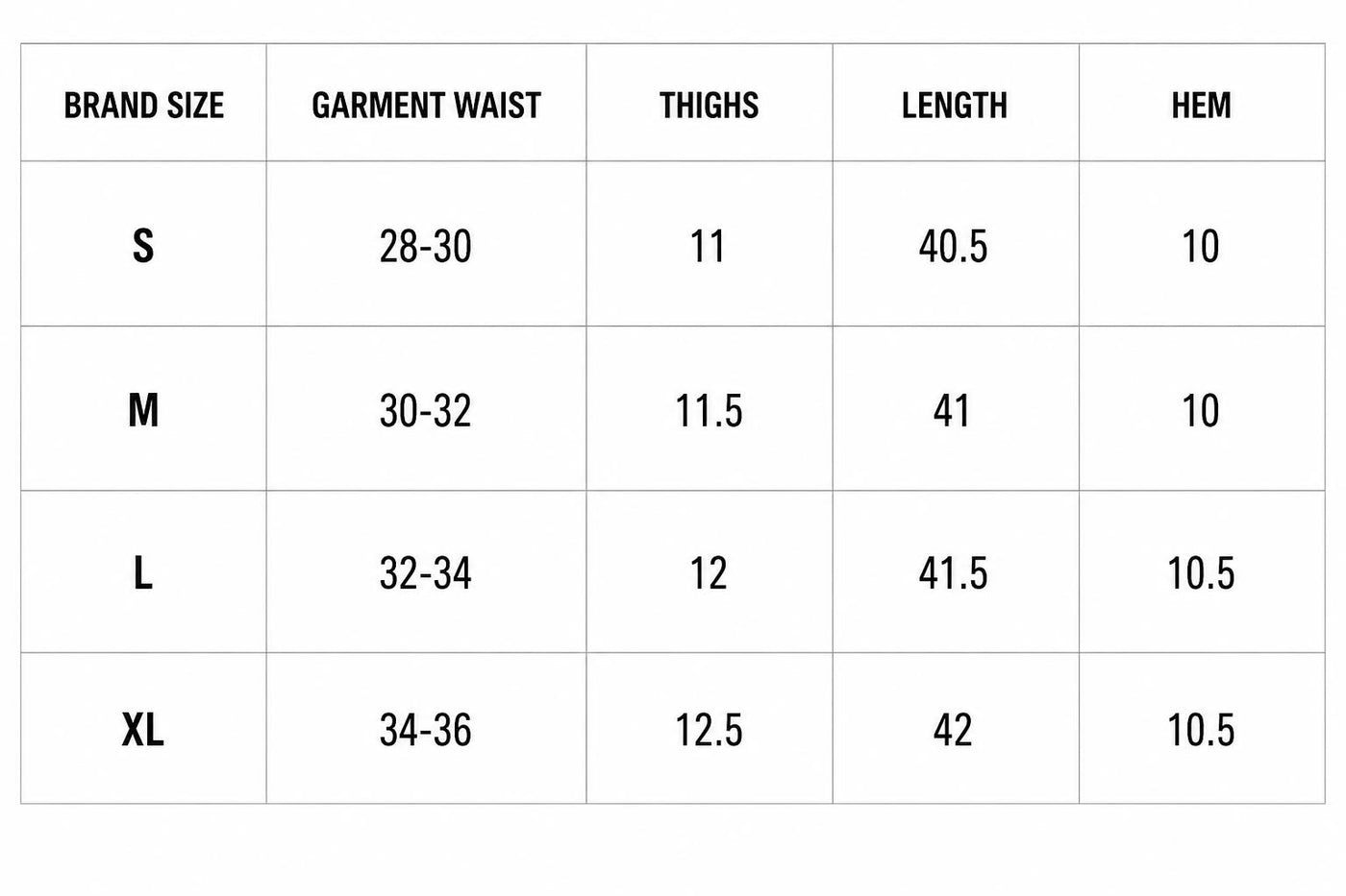 Breeze Summer Pants : Sage Green size chart
