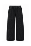Vintage Black Washed Wide-Leg Track Pants