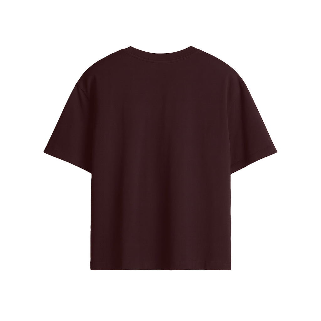 Wine Red Oversized Tee