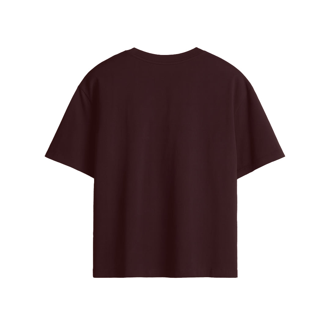 Wine Red Oversized Tee