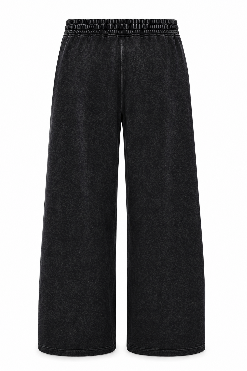 Vintage Black Washed Wide-Leg Track Pants