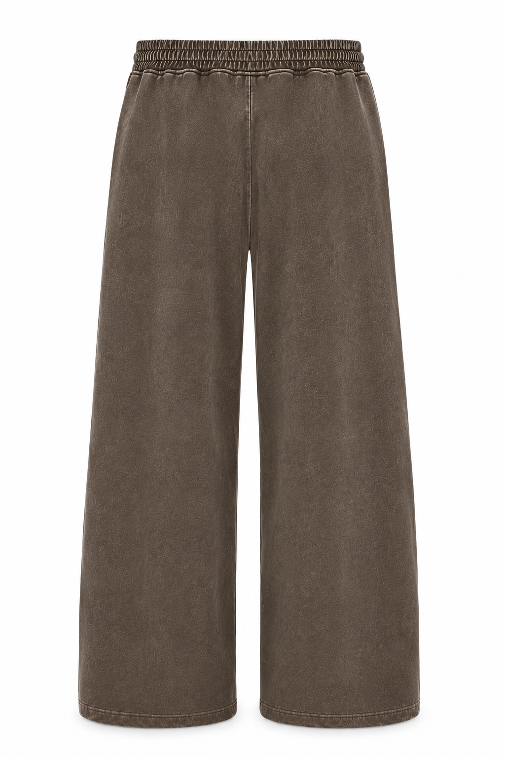 Vintage Mocha Washed Wide-Leg Track Pants