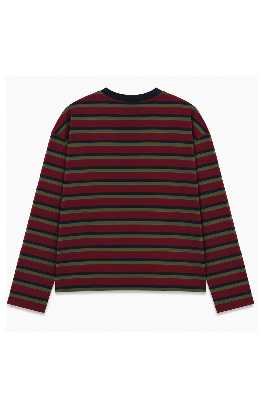Navy Collar Long Sleeve Tee