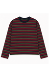 Vintage Stripe Cropped Long Sleeve T-Shirt