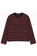 Navy Collar Long Sleeve Tee