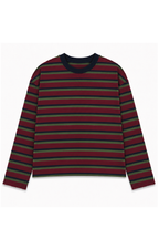Navy Collar Long Sleeve Tee