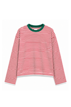 Teal Green Collar Long Sleeve Tee