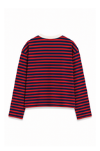 Cream Collar Long Sleeve Tee