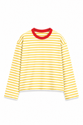 Blood Red Collar Long Sleeve Tee