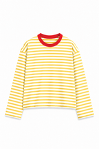 Blood Red Collar Long Sleeve Tee