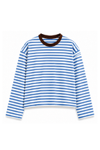 Dark Brown Collar Long Sleeve Tee