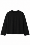Black Loose Fit Cropped T-Shirt
