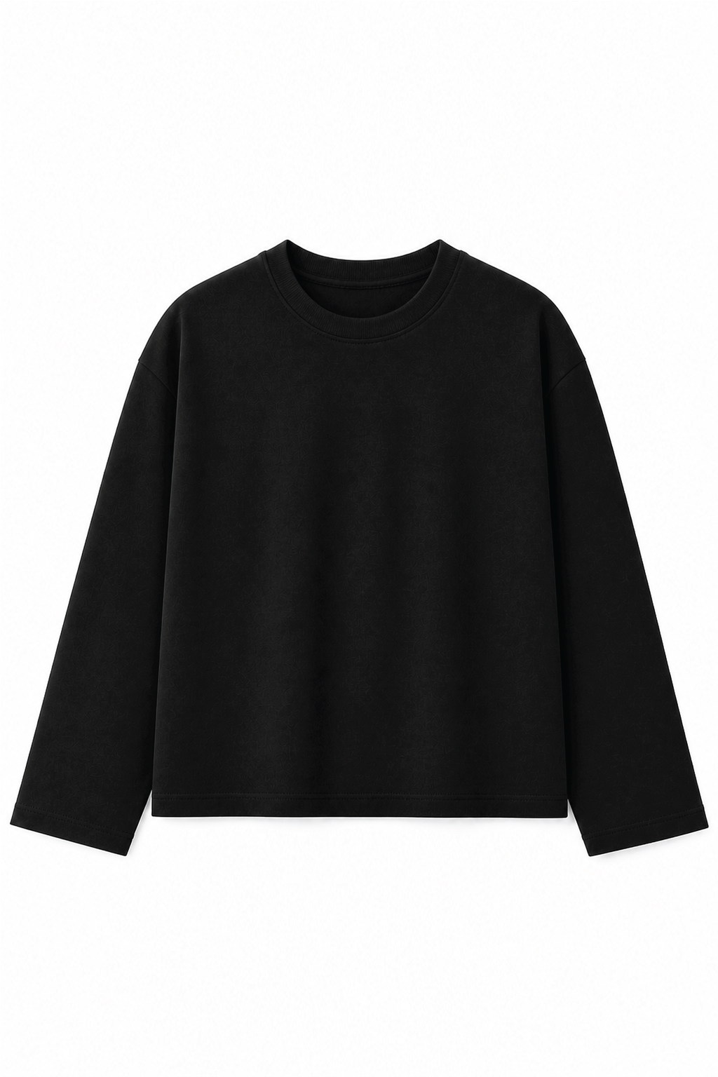Black Loose Fit Cropped T-Shirt