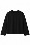 Black Loose Fit Cropped T-Shirt