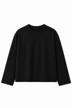 Black Loose Fit Cropped T-Shirt