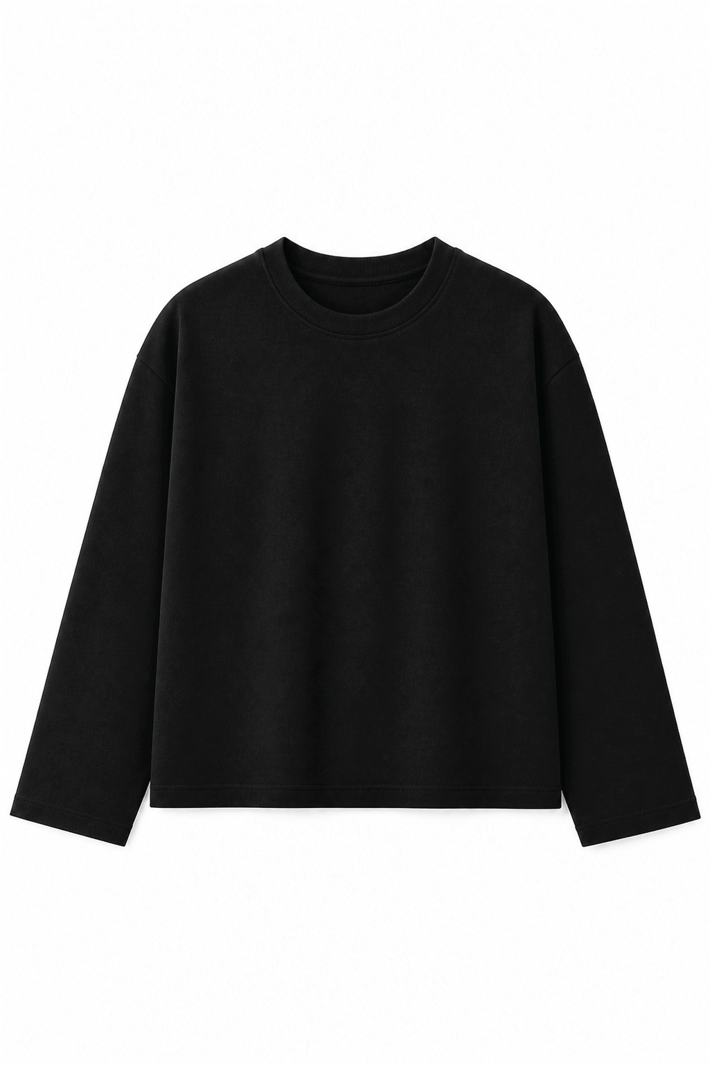 Black Loose Fit Cropped T-Shirt