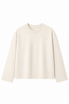 Cream Loose Fit Cropped T-Shirt