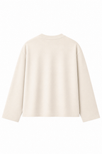 Cream Loose Fit Cropped T-Shirt