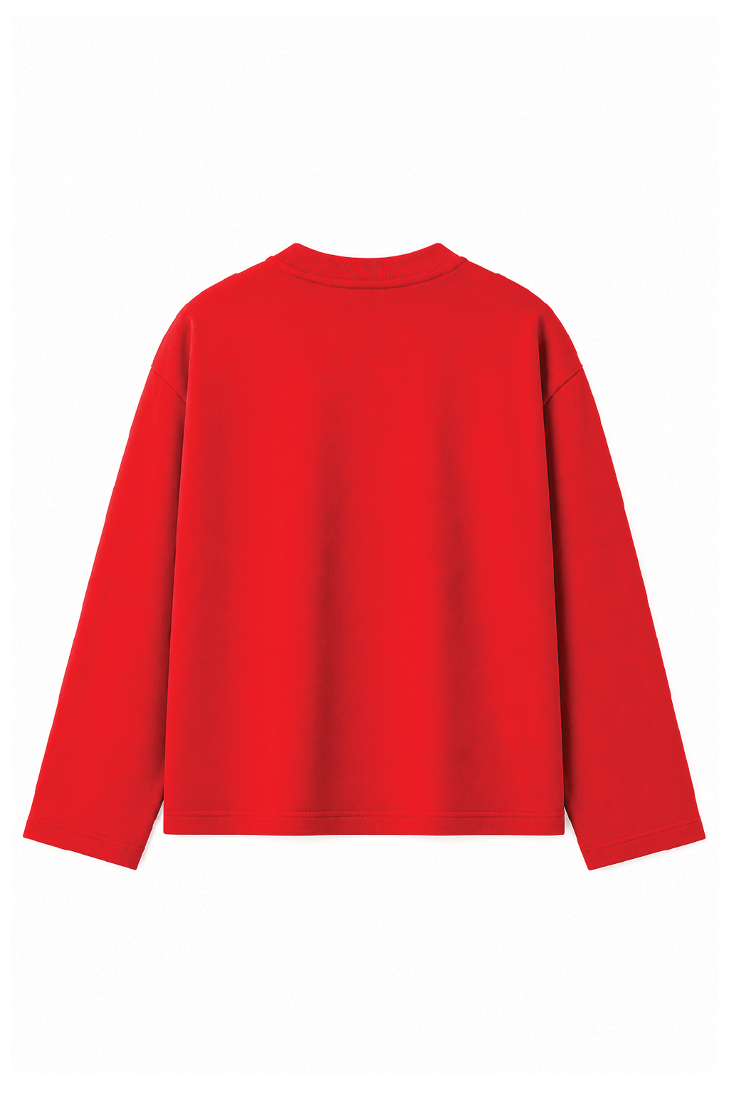 Blood Red Loose Fit Cropped T-Shirt