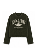 Vintage Rugged Waffle Tee | Military Green