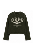 Vintage Rugged Waffle Tee | Military Green