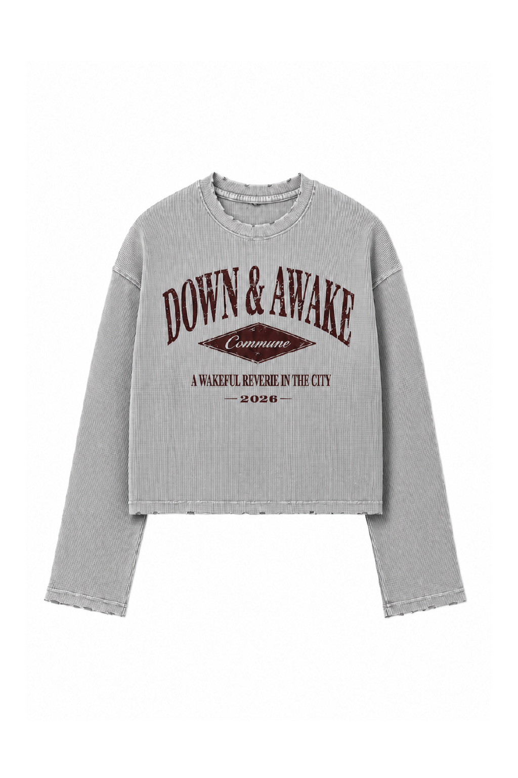 Vintage Rugged Waffle Tee | Sand Beige