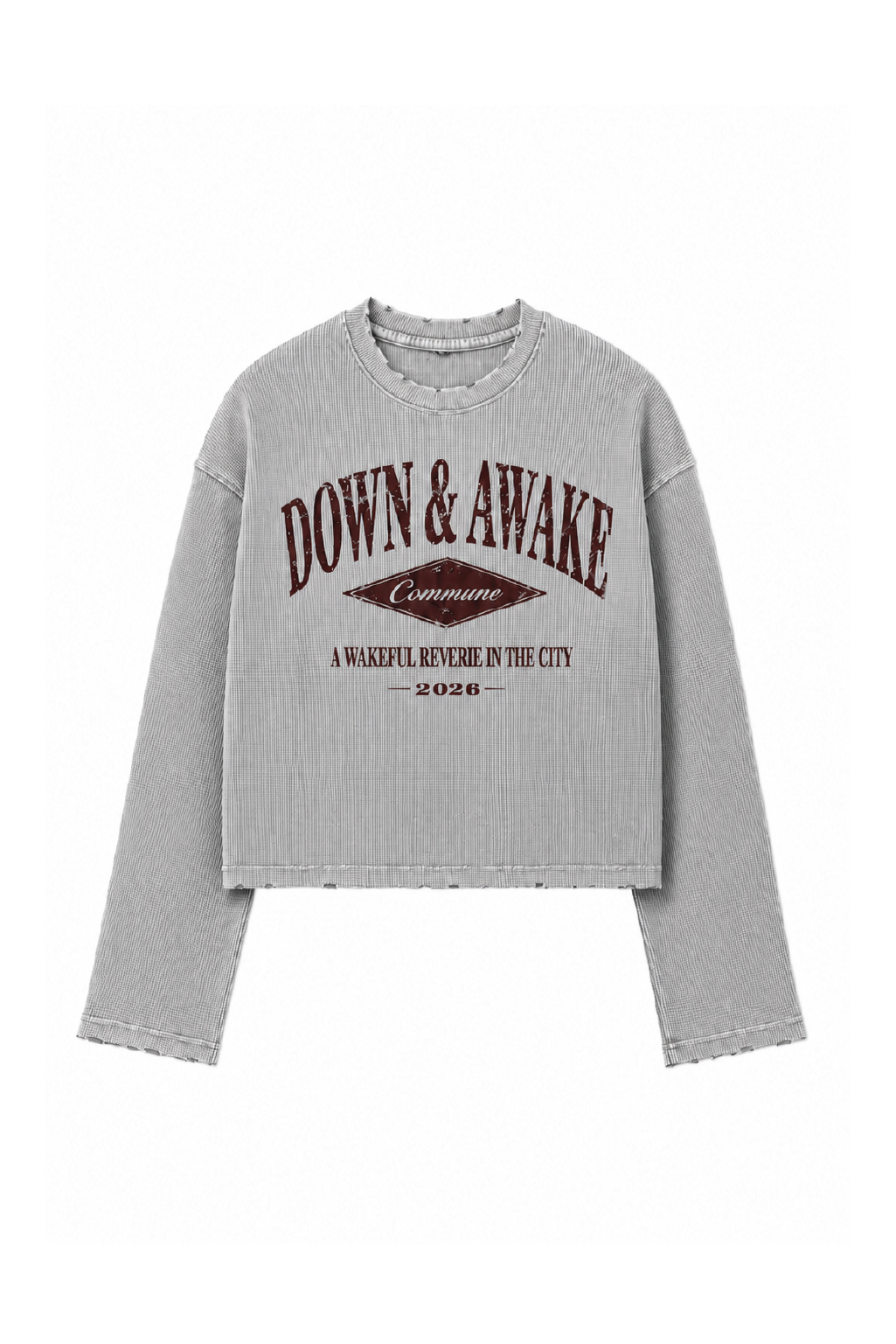 Vintage Rugged Waffle Tee | Sand Beige