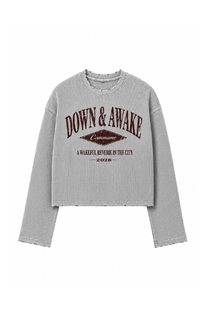Vintage Rugged Waffle Tee | Sand Beige